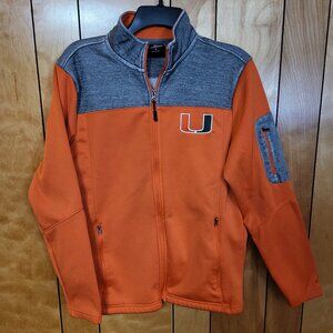 Miami Hurricanes Jacket Windbreaker SMALL Inner Liner Zip Up Logo Colosseum D1
